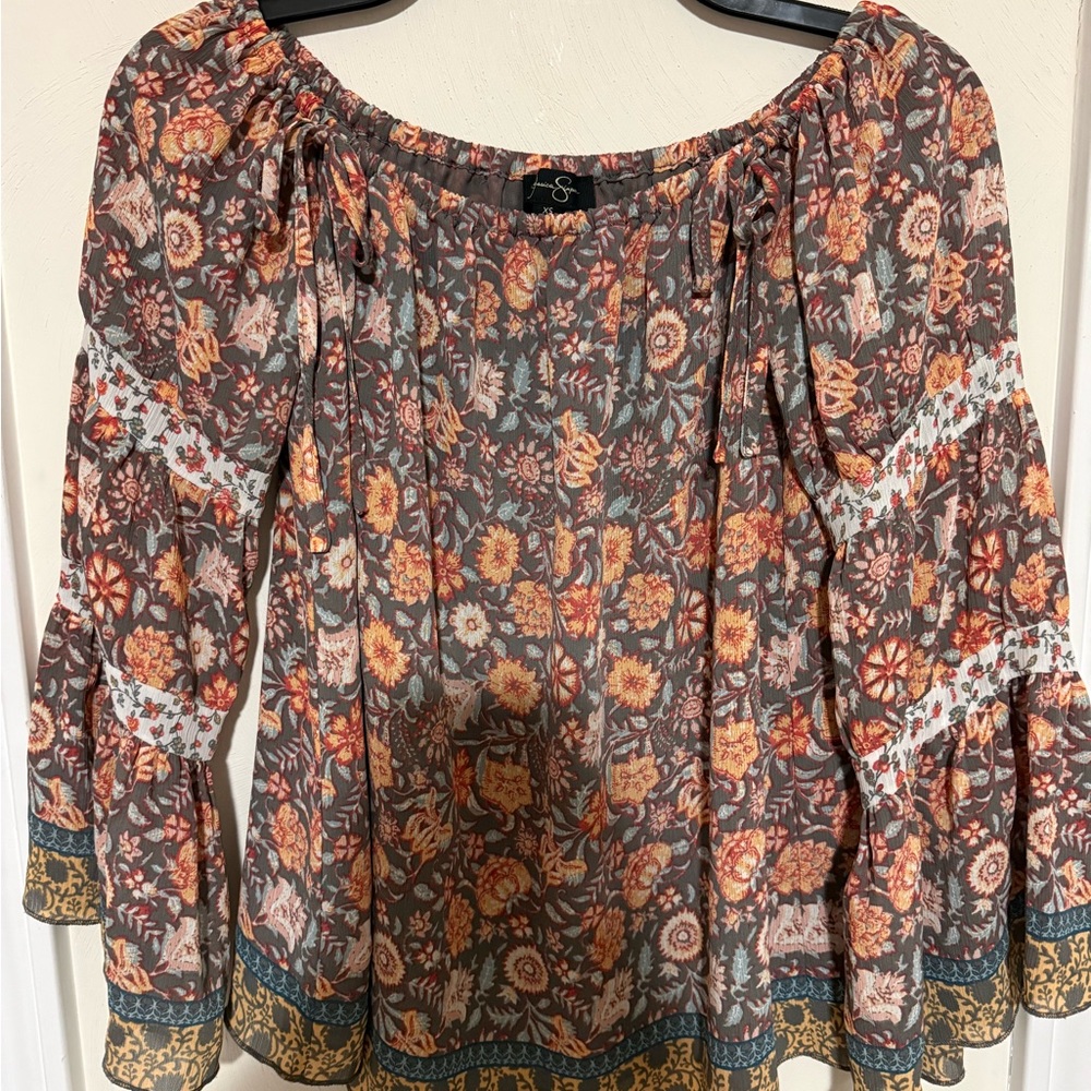 Jessica Simpson Multicolor Floral Blouse